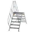 MUNK Überstieg 45° inkl. einen Handlauf, Stufenbreite 800mm, 2x6 Stufen