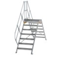 MUNK Überstieg 45° inkl. einen Handlauf, Stufenbreite 800mm, 2x7 Stufen
