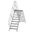 MUNK Überstieg 45° inkl. einen Handlauf, Stufenbreite 800mm, 2x9 Stufen