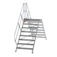 MUNK Überstieg 45° inkl. einen Handlauf, Stufenbreite 1000mm, 2x8 Stufen