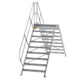 MUNK Überstieg 45° inkl. einen Handlauf, Stufenbreite 1000mm, 2x9 Stufen