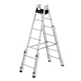 MUNK Aluminium Stehleiter, treppengängig, mit 4 Holmverlängerungen 2x7 Sprossen MUNK Aluminium Stehleiter, treppengängig, mit 4 Holmverlängerungen 2x7 Sprossen-small
