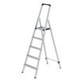 MUNK Stufenstehleiter ML einseitig begehbar, eloxiert 5 Stufen