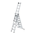 MUNK Stufen- Mehrzweckleiter mit Wandlaufrollen und Nivello® Traverse 3x6 Stufen MUNK Stufen- Mehrzweckleiter mit Wandlaufrollen und Nivello® Traverse 3x6 Stufen-small