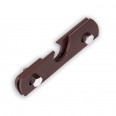 Schneefanglasche für Schneefangrohre bis  Ø34mm, Stehfalzdach, braun Schneefanglasche für Schneefangrohre bis  Ø34mm, Stehfalzdach, braun-small