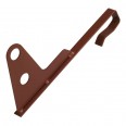 Universal-Schneefangrohrstütze für Großflächenziegel ab 44cm länge, Klemm-Montage, rotbraun
