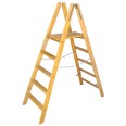 Holz Stehbrettleiter mit 2x5 Sprossen und Stufen
