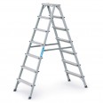 Zarges genietete Bockleiter eloxiert Scana B 2x7 Stufen-small