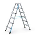 Zarges genietete Stehleiter eloxiert XLstep B 2x6 Stufen-small