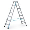 Zarges genietete Stehleiter eloxiert XLstep B 2x7 Stufen-small