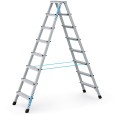Zarges genietete Stehleiter eloxiert XLstep B 2x10 Stufen-small