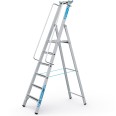 Zarges gebördelte Stehleiter Meistertritt S mit großer Plattform und Ablage 6 Stufen