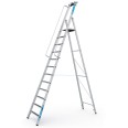 Zarges gebördelte Stehleiter Meistertritt S mit großer Plattform und Ablage 12 Stufen