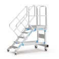 Zarges Plattformtreppe fahrbar 45° 600mm Stufenbreite 5 Stufen-small