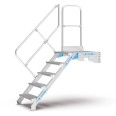 Zarges Podesttreppe 45° 600mm Stufenbreite 5 Stufen-small