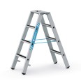 Zarges gebördelte Stufen-Stehleiter R13step-B eloxiert 2x4 Stufen