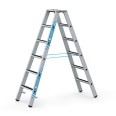 Zarges gebördelte Stufen-Stehleiter R13step-B eloxiert 2x6 Stufen-small