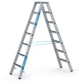Zarges gebördelte Stufen-Stehleiter R13step-B eloxiert 2x7 Stufen-small