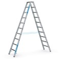 Zarges gebördelte Stufen-Stehleiter R13step-B eloxiert 2x10 Stufen-small