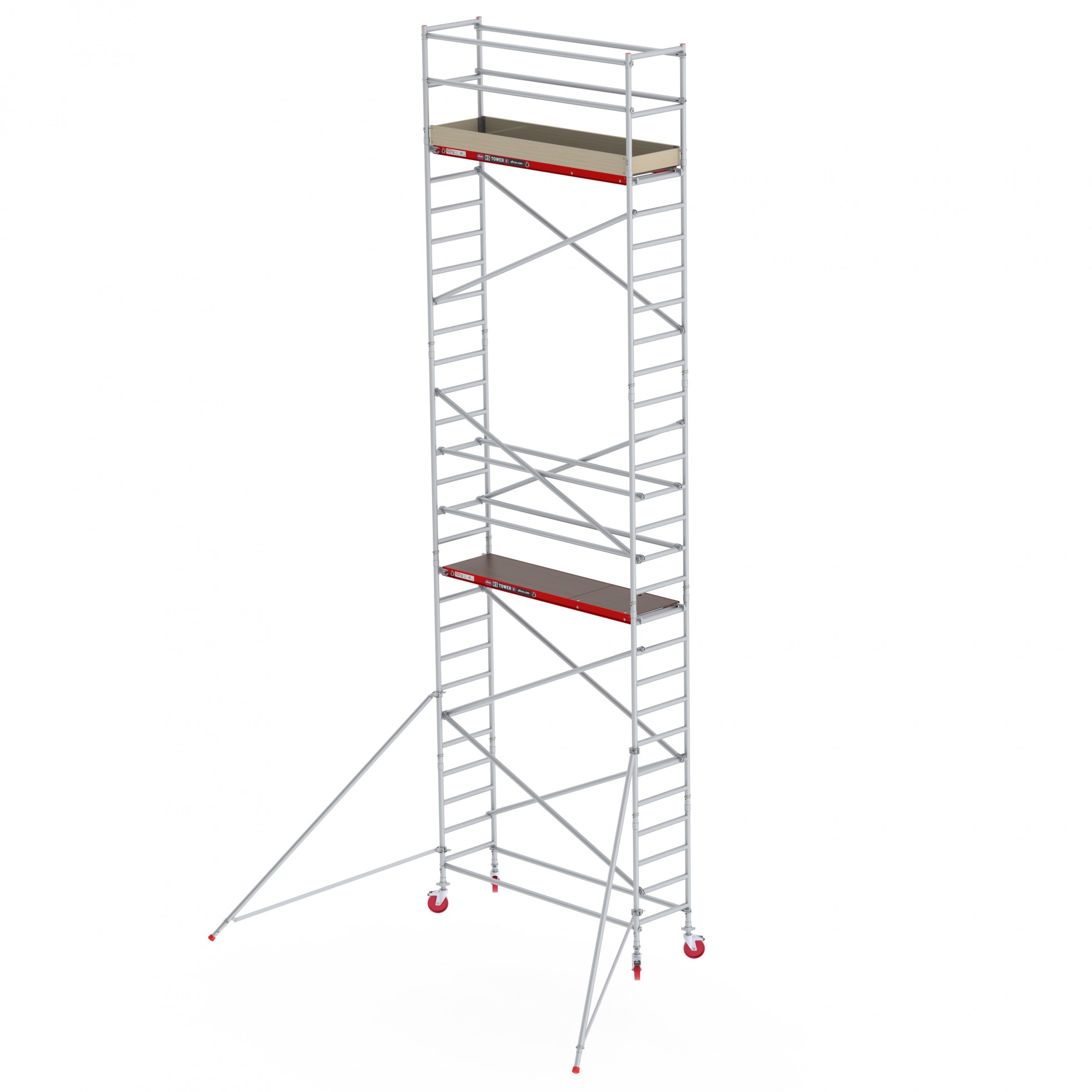 Altrex Fahrgerüst RS Tower 41 PLUS Aluminium ohne Safe-Quick® mit Holz-Plattform 9,20m AH breit 0,90x1,85m