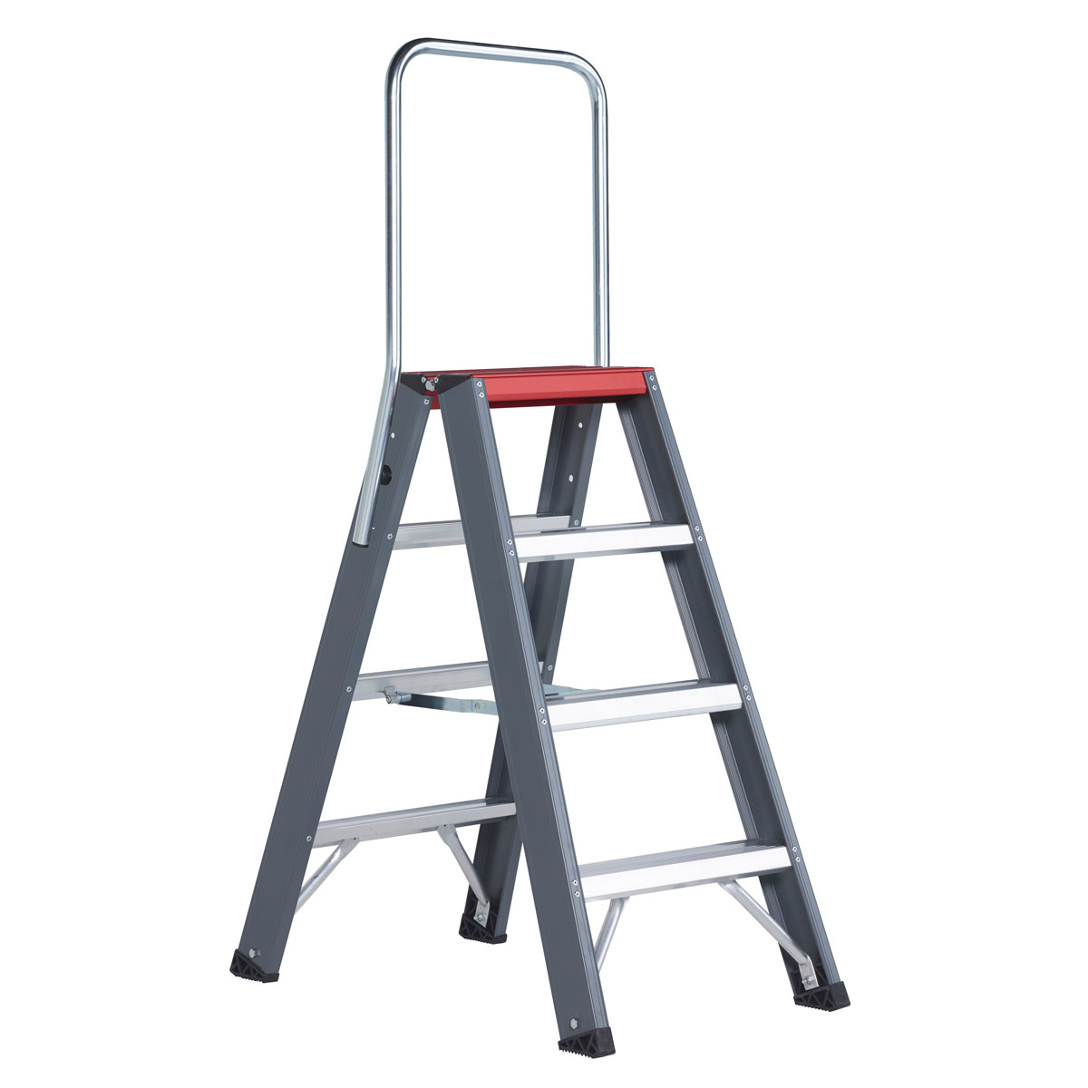 Altrex Falco beidseitig begehbare Stufenleiter FDO 4 Stufen mit Bügel