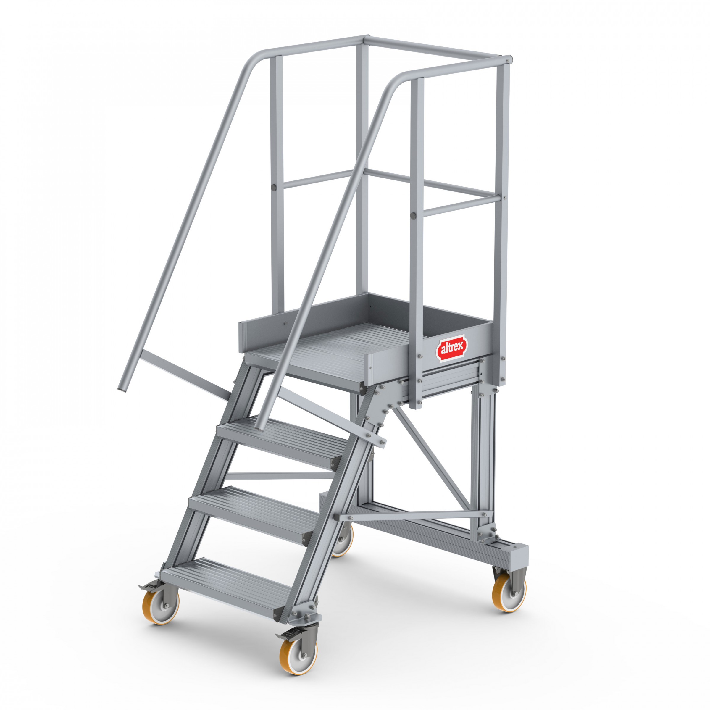 Altrex Podesttreppe fahrbar 60° 4 Stufen
