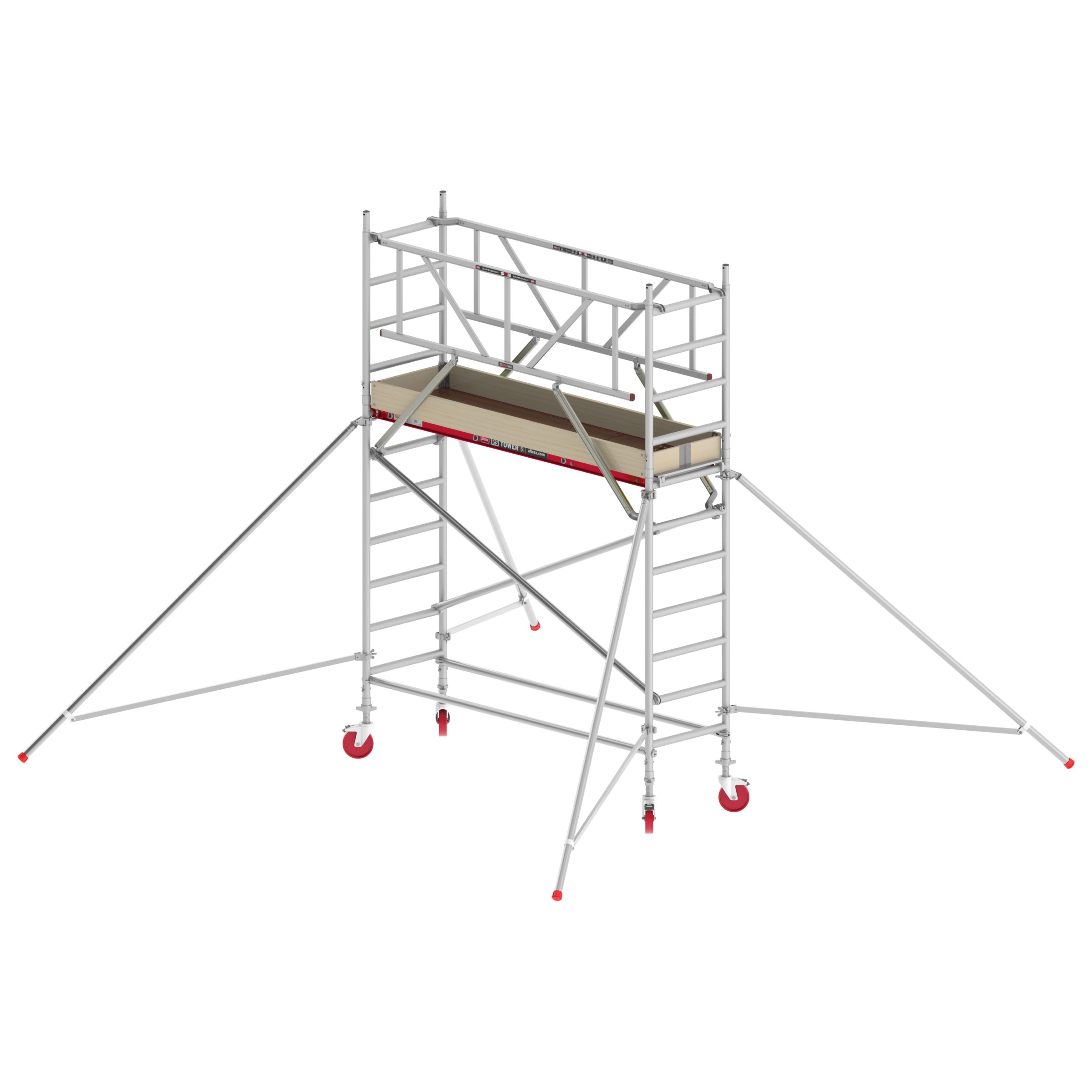 Altrex Fahrgerüst RS Tower 41 Alu mit Holz-Plattform 4,20m AH breit 0,75x1,85m