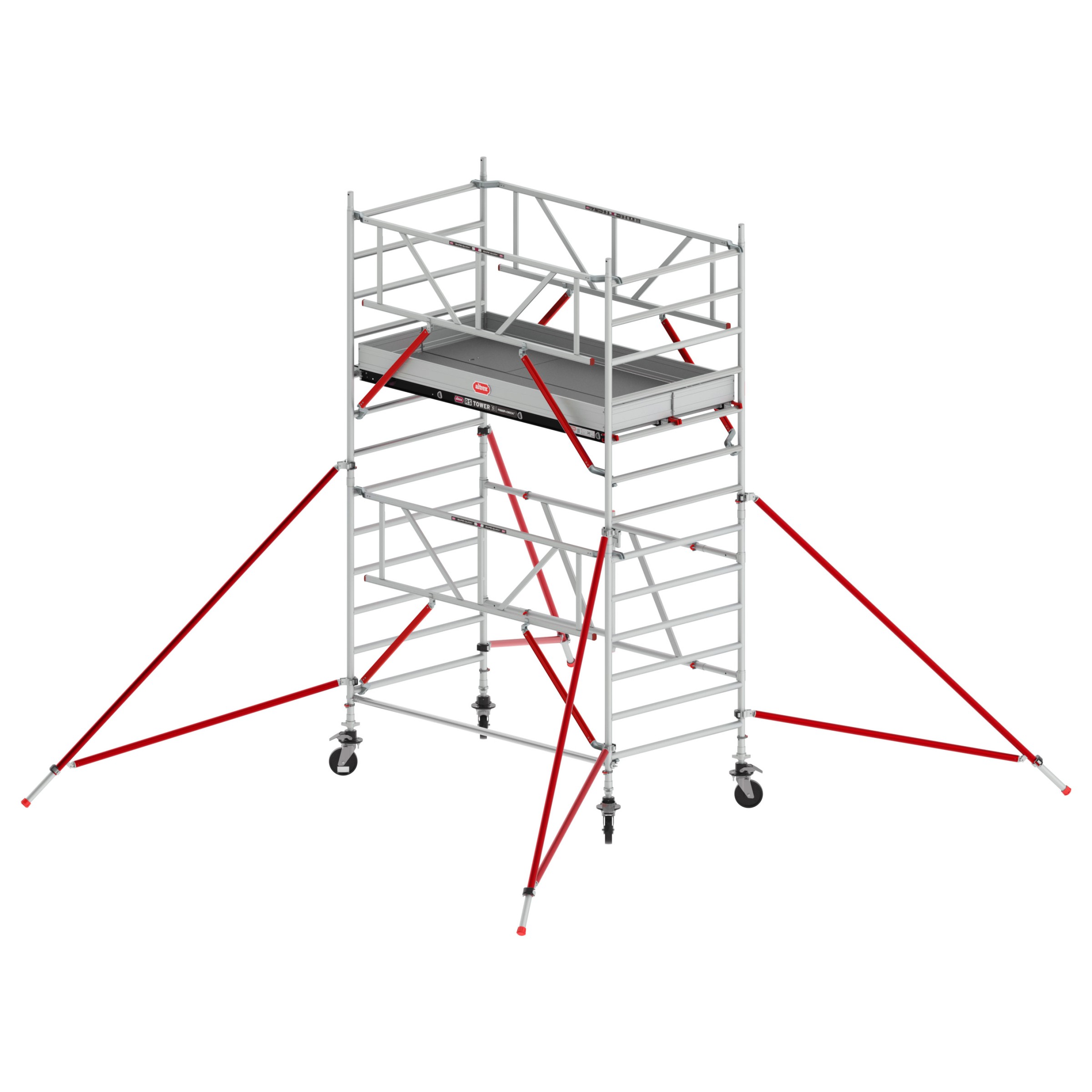 Altrex RS Tower 55-S mit Safe-Quick® 4,8m Arbeitshöhe Fiber-Deck 2,45m