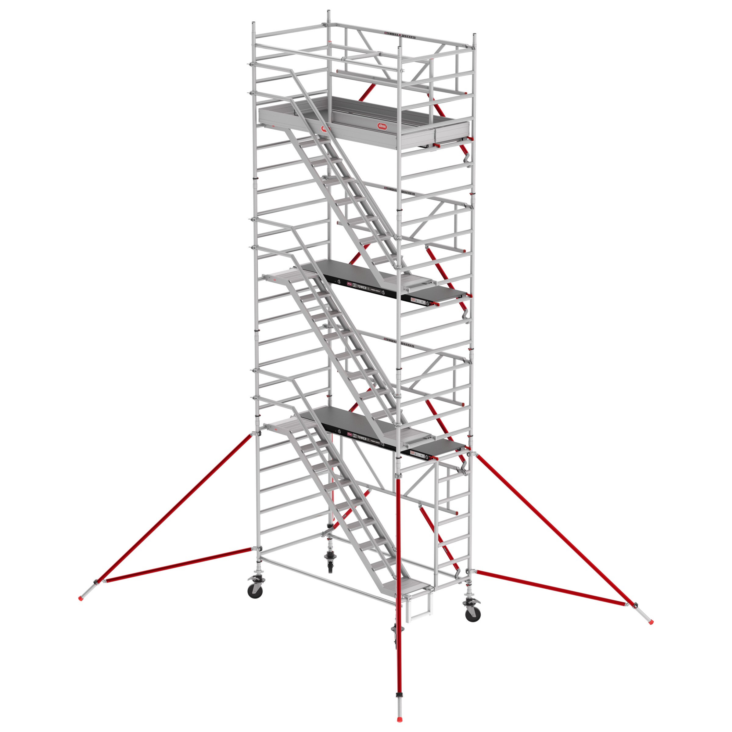 Altrex Treppengerüst RS Tower 53-S Aluminium Safe-Quick mit Fiber-Deck Plattform 8,20m AH 1,35x2,45m