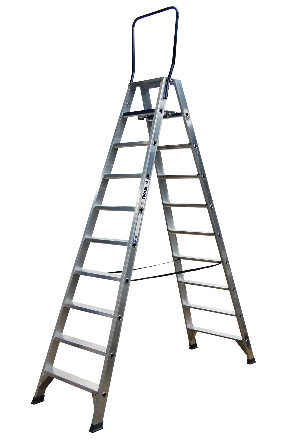 ASC Stufenstehleiter DT-10 doppelseitig 10 Stufen mit 4,53m Arbeitshöhe