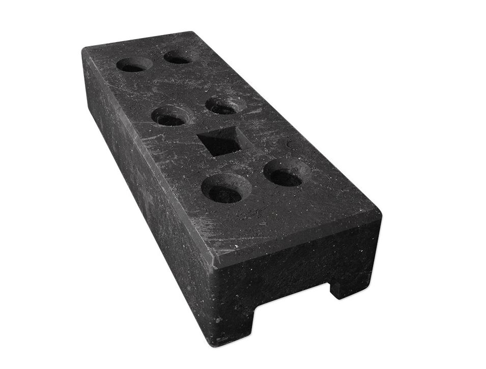 Bauzaunfuß aus PVC Kunststoff