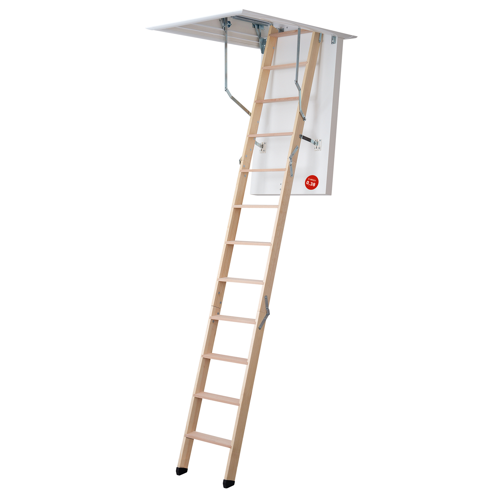 Dolle Bodentreppe clickFIX® thermo 3-teilig bis 274cm Raumhöhe mit U-Wert 0,38 Standardmaße
