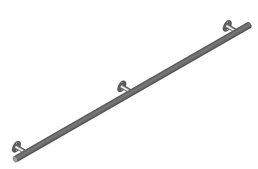 Eichenwald Modell 14.1 Haltestangen Länge 3,0m mit 3 geraden Stützen