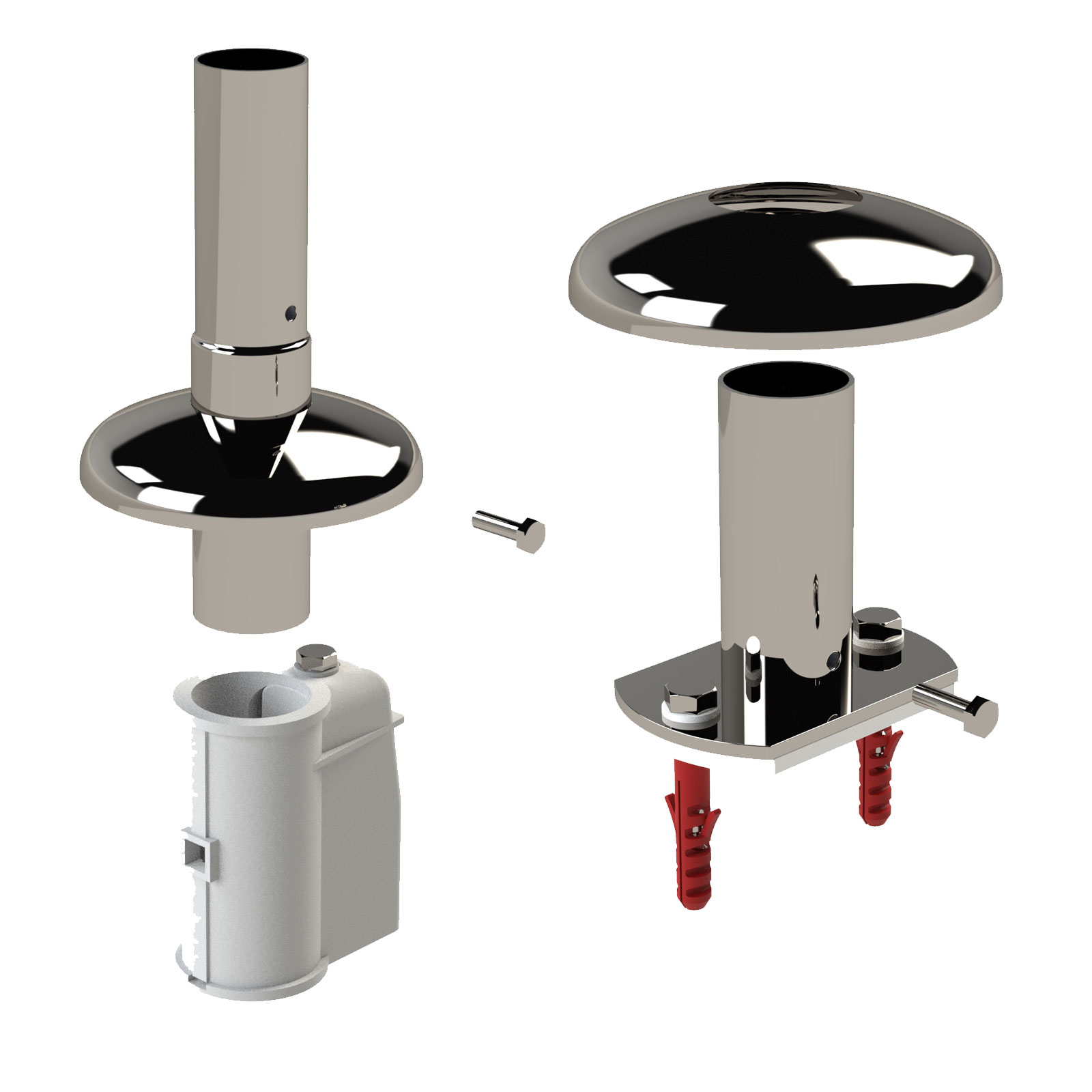 Eichenwald Montageset Modell 66 Einbauhalterung & Flanschbefestigung