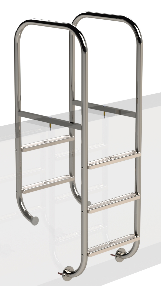 Eichenwald Poolleiter Modell 03 Tina doppelseitig max. Mauerhöhe 840mm 5 Stufen