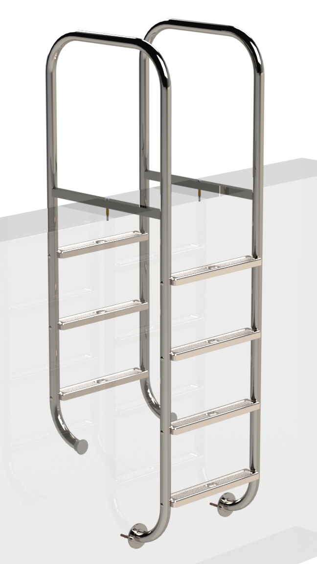 Eichenwald Poolleiter Modell 03 Tina doppelseitig max. Mauerhöhe 1400mm 7 Stufen