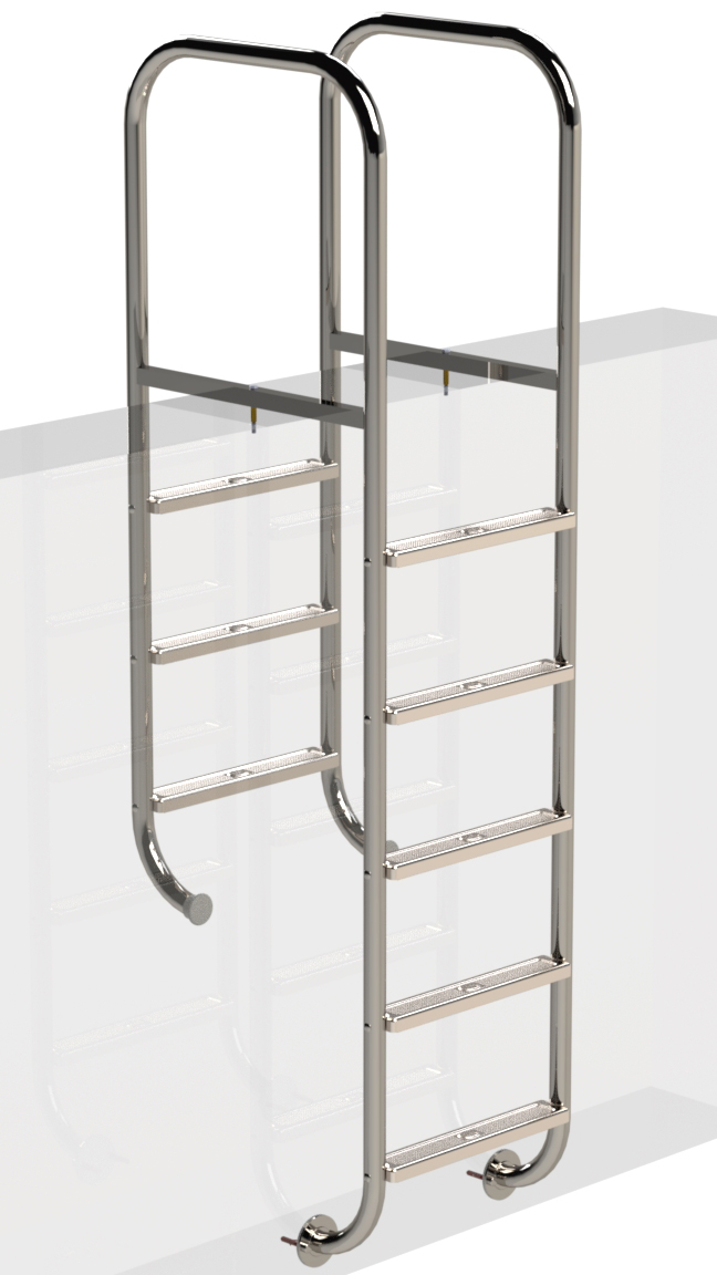 Eichenwald Poolleiter Modell 03 Tina doppelseitig max. Mauerhöhe 1400mm 8 Stufen