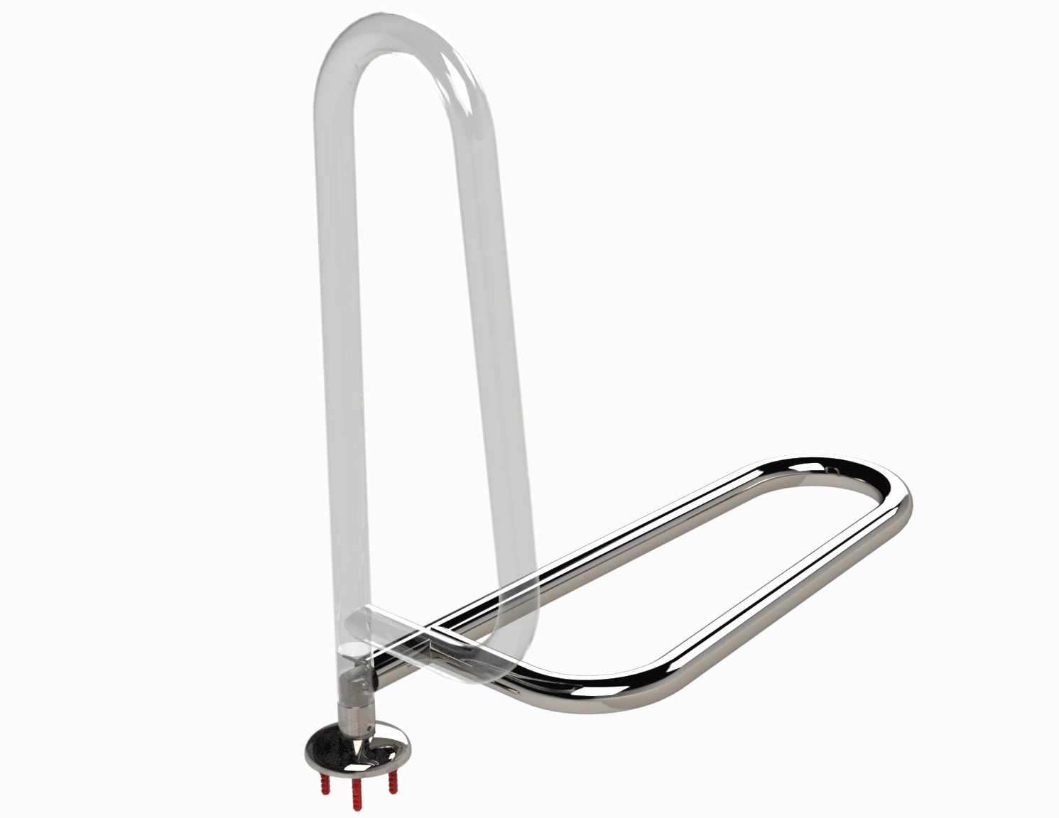 Eichenwald Modell 16.1 Griffbogen Typ A für Schwimmbäder runder Flansch, 90° beidseitig kippbar