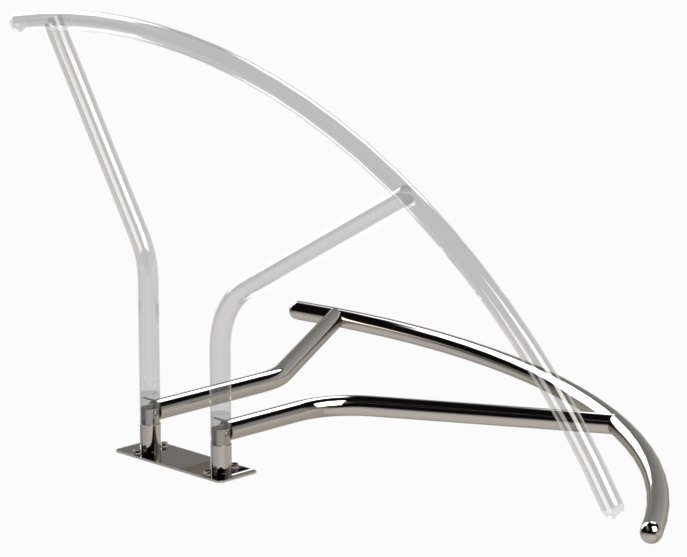 Eichenwald Modell 16.5 Griffbogen Typ M für Schwimmbäder Flanschplatte 90° kippbar