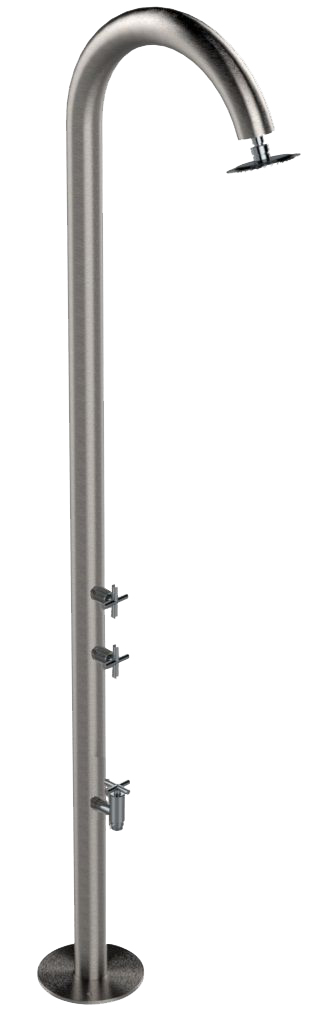 Eichenwald Modell 35 Gartendusche Nemo Typ Mischbatterie geschliffen mit Entnahmehahn