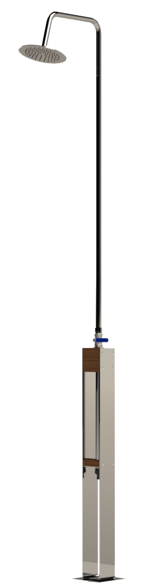 Eichenwald Modell 70 Gartendusche Altena Groß mit Gardena-Schlauchanschluss und Erdspieß