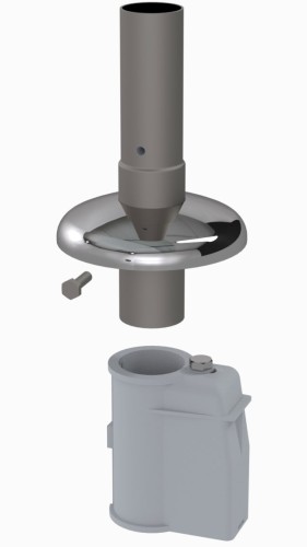 Eichenwald Montageset Modell 66 Einbauhalterung V4A Edelstahl ø40mm 2 Stück