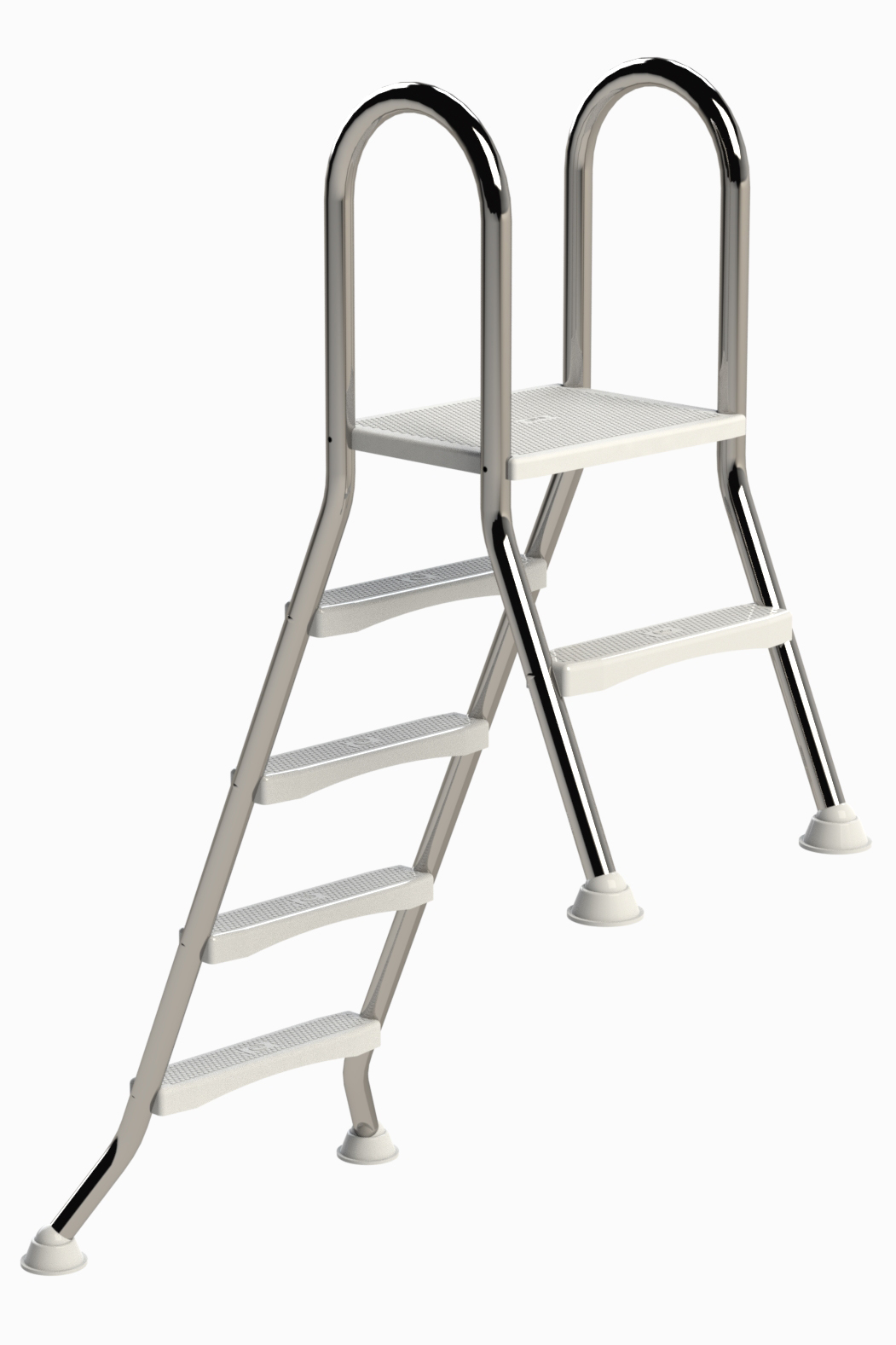 Eichenwald Poolleiter Modell 57 Hochbeckenleiter freistehend Beckenhöhe 1,20m/0,40m 4/1-Stufen