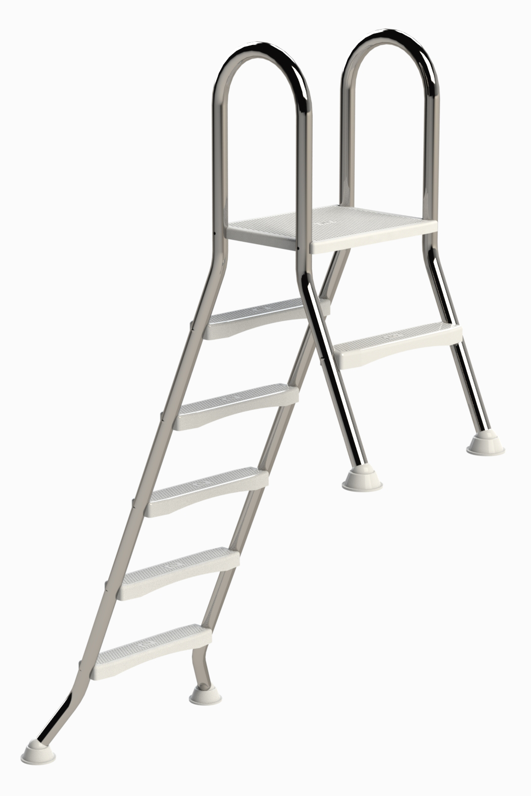 Eichenwald Poolleiter Modell 57 Hochbeckenleiter freistehend Beckenhöhe 1,50m/1,50m 5/5-Stufen