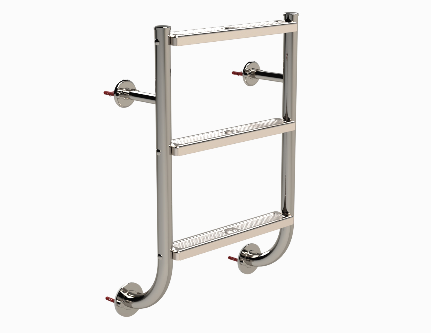 Eichenwald Poolleiter Modell 04 Tina geteilt nur Leiternteil 3 Stufen mit Flansch unten