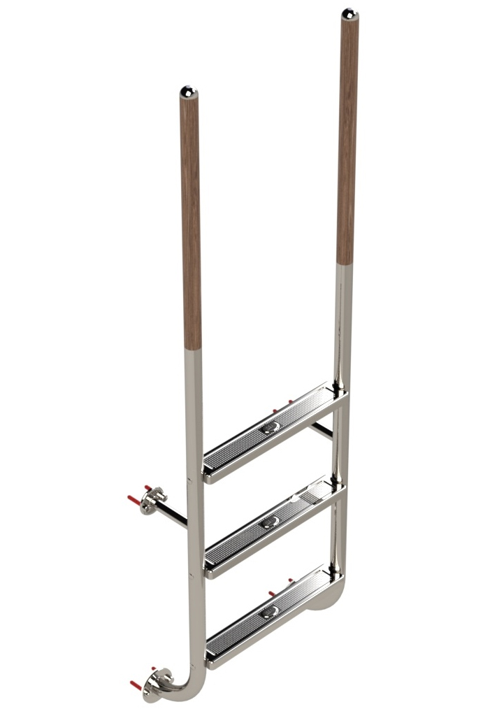 Eichenwald Poolleiter Modell 23 Roma mit einschraubbaren Griffstangen bis Mindestbeckentiefe 1620mm