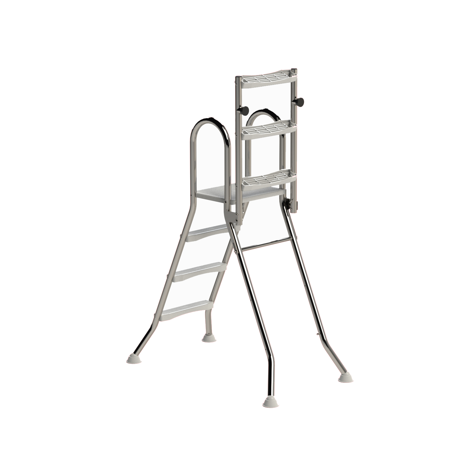 Eichenwald Poolleiter Sicherheits-Hochbeckenleiter klappbar Beckenhöhe 1,00/1,00m 3 Stufen