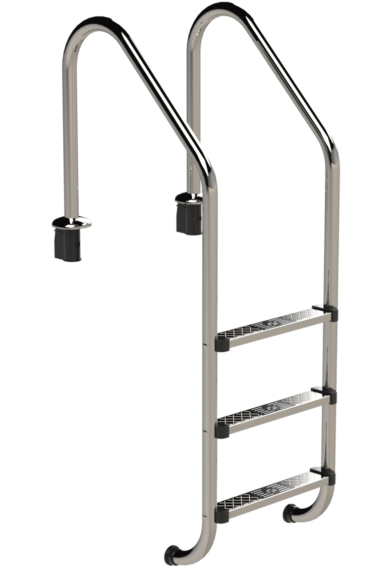 Eichenwald Poolleiter Modell 56 Tiefbeckenleiter weite Ausladung Leiterlänge 959mm 3 Stufen