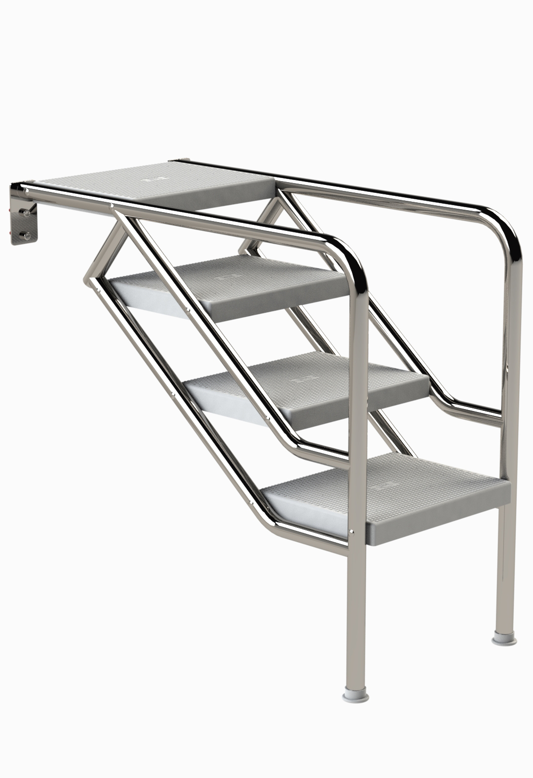 Eichenwald Pooltreppe Modell 08.3 Miami nur Unterteil Beckentiefe 1199mm 4 ABS-Stufen