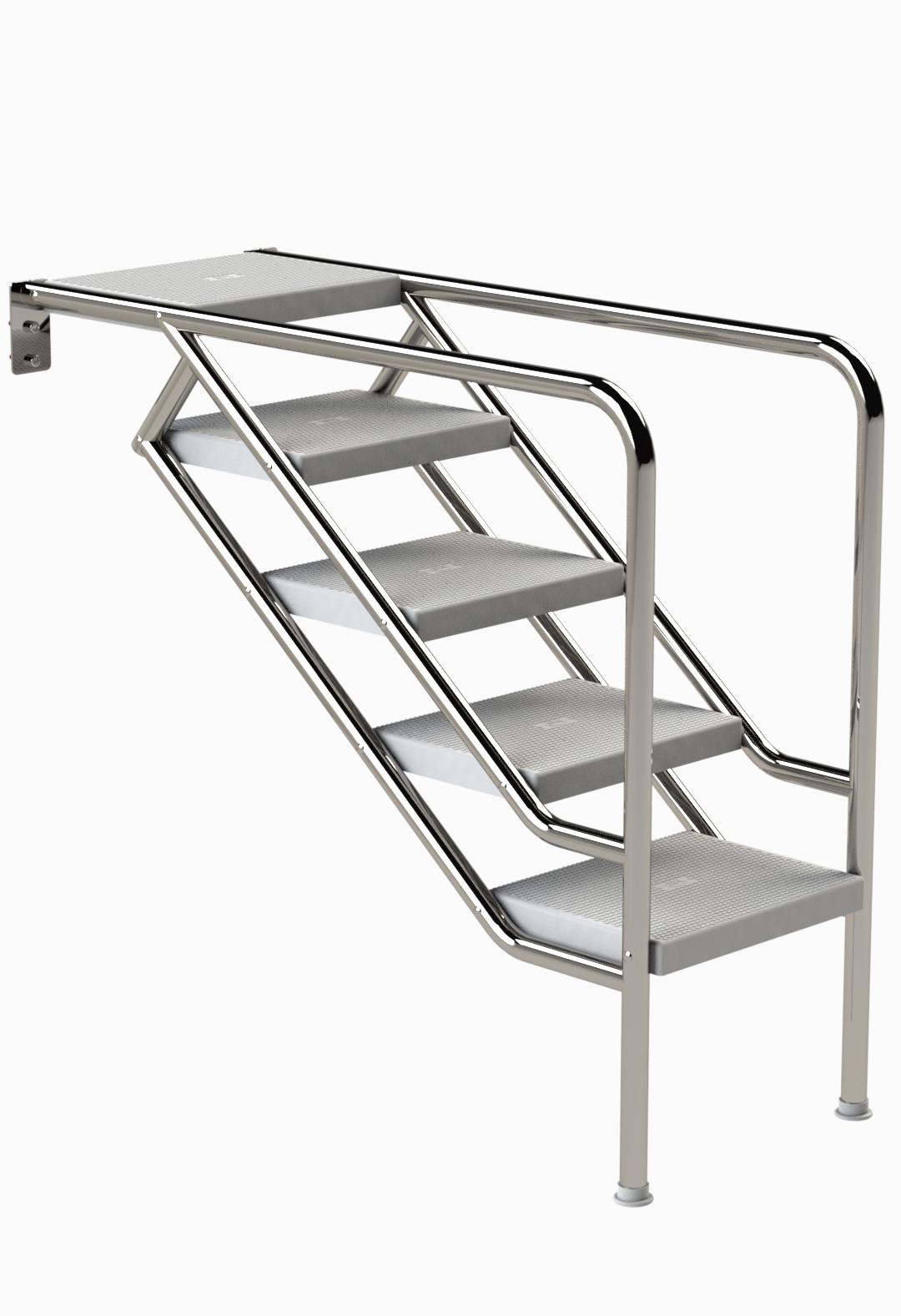 Eichenwald Pooltreppe Modell 08.3 Miami nur Unterteil Beckentiefe 1399mm 5 ABS-Stufen
